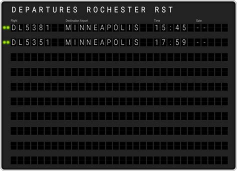 Rochester International Airport Departures & [RST] Flight Schedules