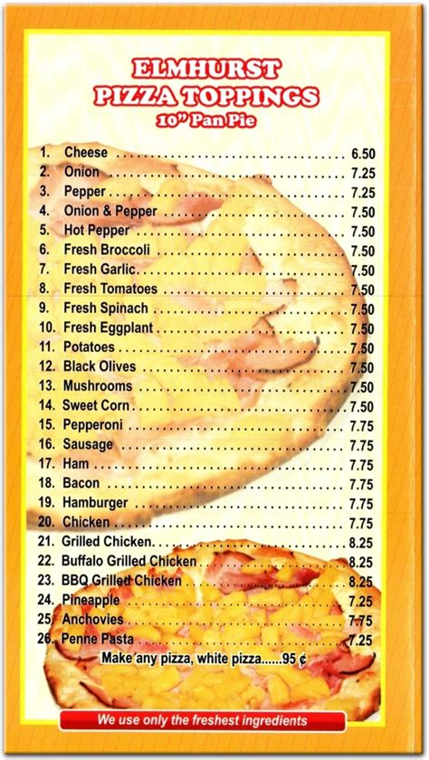 Elmhurst Famous Pizza Restaurant in Queens / Menus & Photos