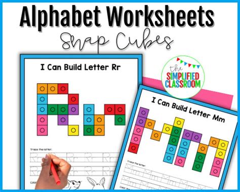 Snap Cube Alphabet Animals Worksheets - Etsy