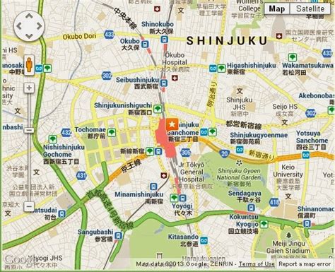 Detail Shinjuku Tokyo Japan Location Map - PORTAL BJ