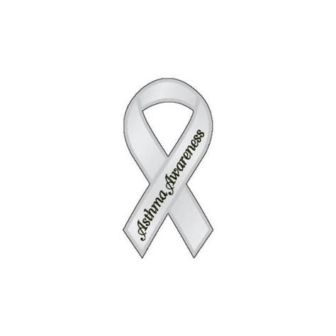 Asthma Awareness Gray - Ribbon Magnet at Sticker Shoppe