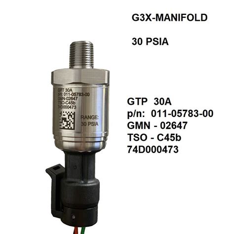 G3X Pressure Sensor, Manifold, 30 psi - Steinair Inc.