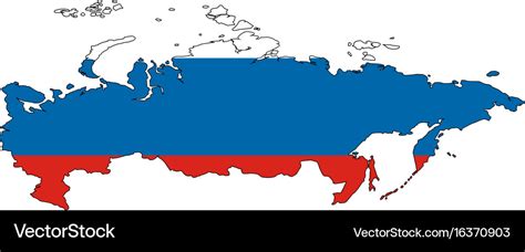 Russia Flag Map