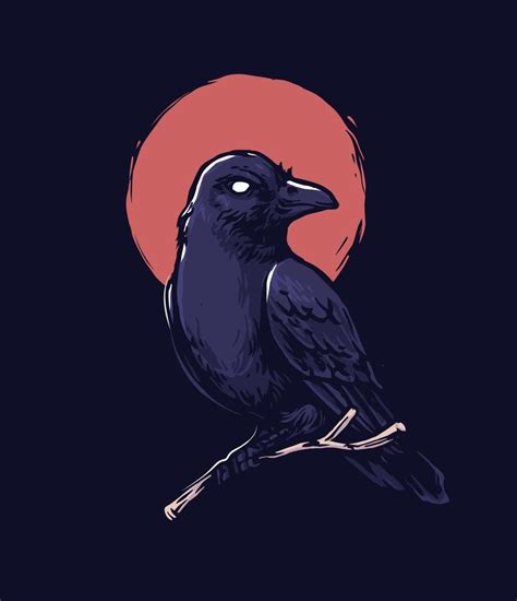 Dark raven illustration 2013891 Vector Art at Vecteezy