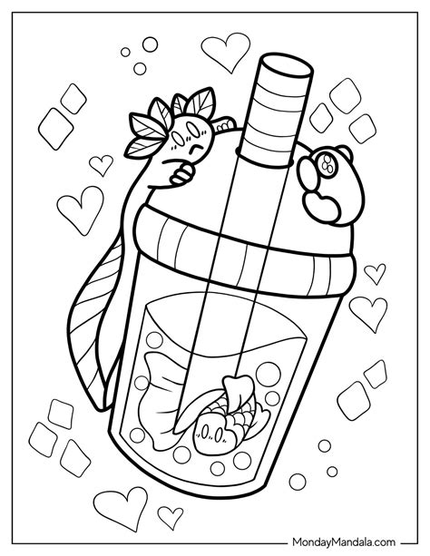 Bubble Tea Coloring Page Free Printable Coloring Pages