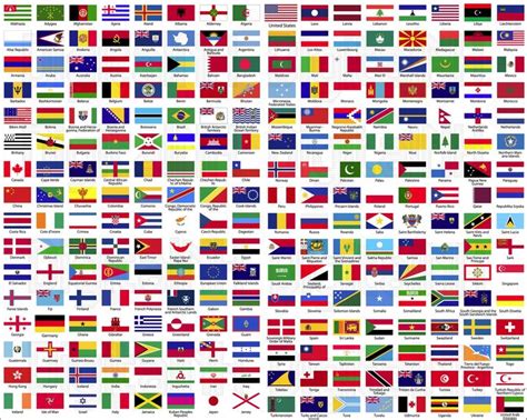 280 Flags SVG Bundle, Flag PNG, World Flags SVG, Country Svg, Country ...