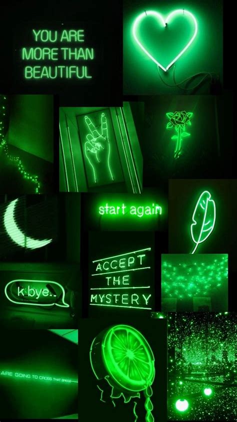 Aesthetic neon green 💚 | Green aesthetic tumblr, Dark green aesthetic, Wallpaper iphone neon