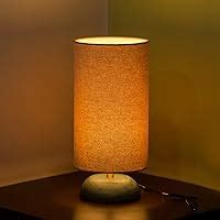 Buy ExclusiveLane 'Volta' Mango Wooden LED Table Lamp for Bedroom & Living Room(14 Inch,Linen ...