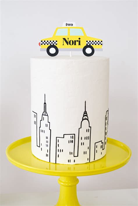 New York Taxi Cake Topper New York City Birthday Party NYC | Etsy