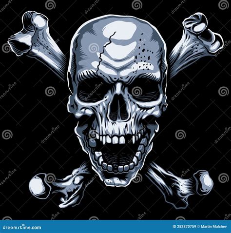 Jolly Roger Mascot stock vector. Illustration of horror - 252870759