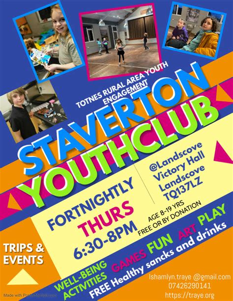 Staverton Youth Club Poster – Totnes Rural Area Youth Engagement Project