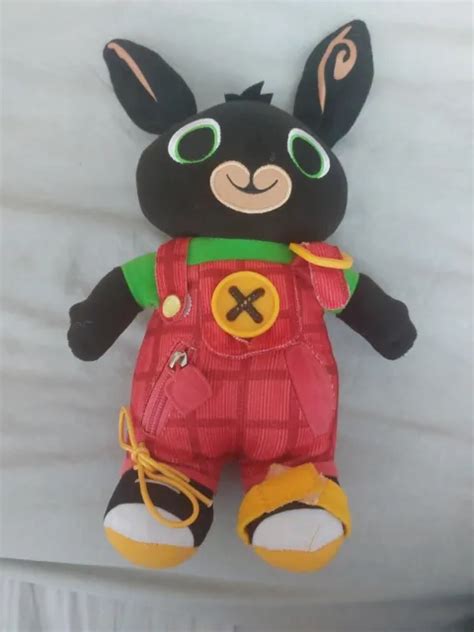 CBEEBIES BING BUNNY Learn To Dress Activity Soft Toy Plush , Tie Laces ...