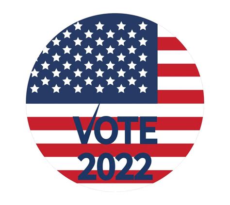 Day of mid-term elections. Vote 2022 USA, banner design. Political ...