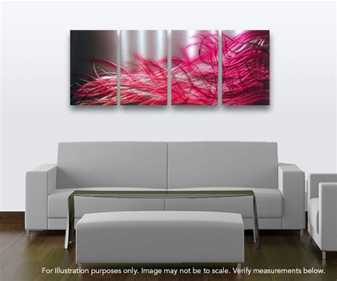 Resonance Red- Metal Wall Art Abstract Contemporary Modern Decor ...