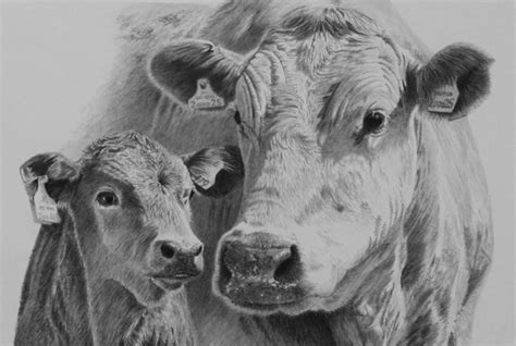 Quick drawing of a cow, donated to a charity to raise funds to feed ...