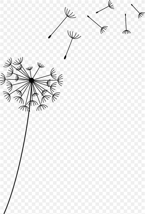 Flower Common Dandelion Clip Art, PNG, 871x1280px, Flower, Area, Black And White, Branch, Common ...