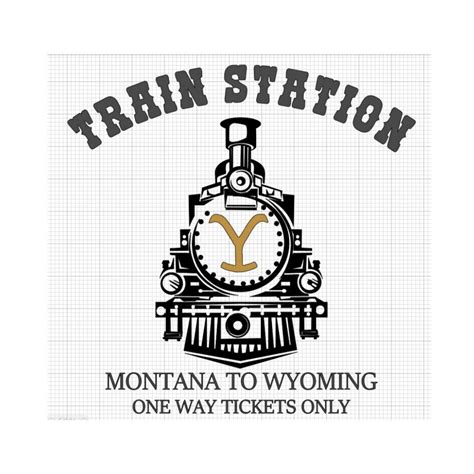 Yellowstone Train Station SVG Montana to Wyoming Train - Etsy