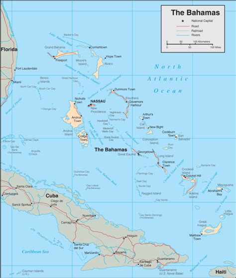 Bahamas Map - Detailed Map of The Bahamas