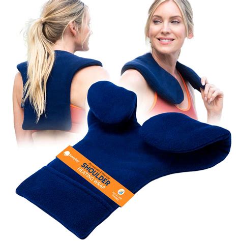 microwave heat pack-Microwavable Heating Wrap For Shoulder And Upper Back, Blue-SunnyBay