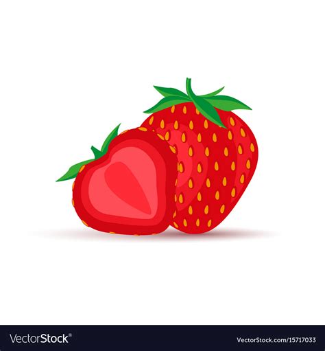 Strawberry fruit icon Royalty Free Vector Image