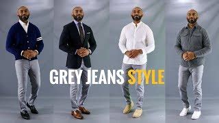 Total 78+ imagen grey jeans outfit men - Abzlocal.mx