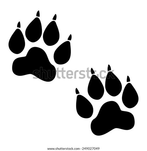 Animal Tracks Vector Illustration Stock Vector (Royalty Free) 249027049