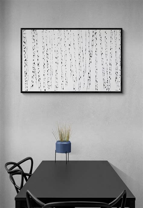 Aspen Tree Painting Black and White Large and Oversized Painting ...