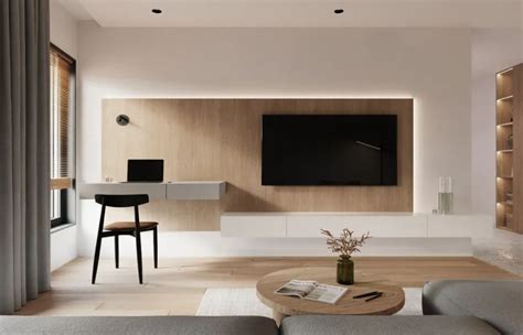 Nordic Tv Wall, Scandinavian Tv Wall, Living Room Scandinavian, Minimal ...