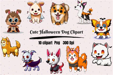 Cute Halloween Dog Clipart Graphic by Hamees Store · Creative Fabrica