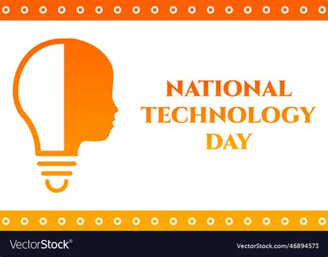 National technology day Royalty Free Vector Image