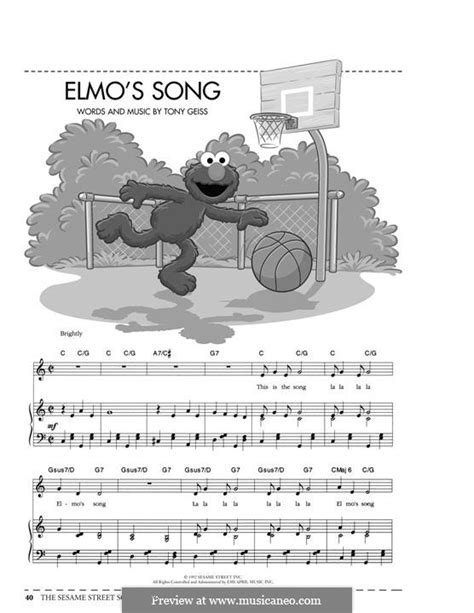 Elmo's Song (from Sesame Street) by T. Geiss - sheet music on MusicaNeo