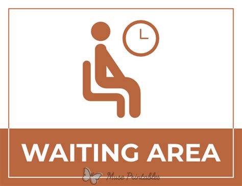 Printable Waiting Area Sign