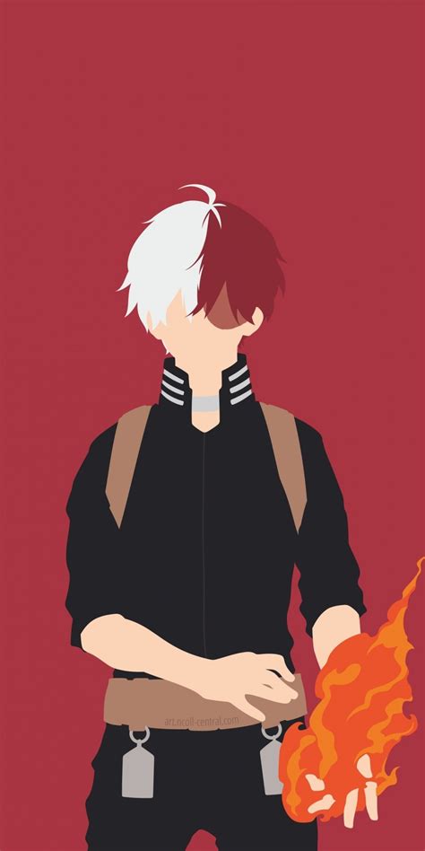 Minimal, anime boy, Shoto Todoroki, anime, 1080x2160 wallpaper | Anime estético, Personajes de ...