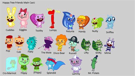 Happy Tree Frïends Maïn Cast Characters By Abbysek On DevïantArt - Happy Tree Friends Fan Art ...