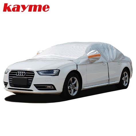 Kayme aluminum half car cover waterproof car sun umbrella sun ...