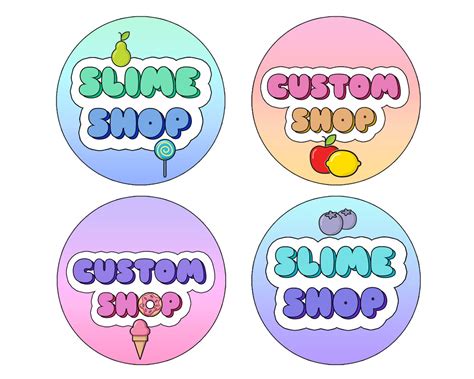 Slime Logo Slime Logo Stickers Logos for Slime Slime | Etsy