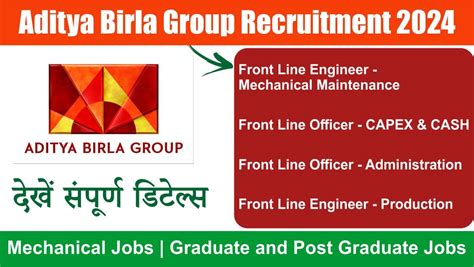 Aditya Birla Group Recruitment 2024 | Hiring For Multiple Positions | Mechanical Engineering ...