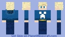 Blonde boy - Blue hoodie and jeans Minecraft Skin