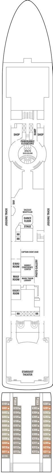 Norwegian Sky Deck plan & cabin plan