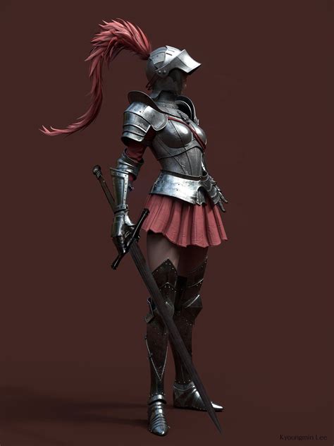 ArtStation - Knight 騎士 기사, kyoungmin lee | Female armor, Female knight ...