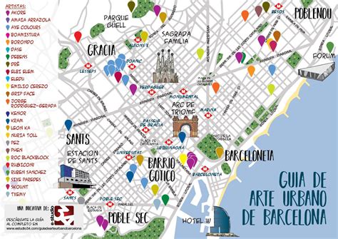 Street art barcelona map - Barcelona street art map (Catalonia Spain)