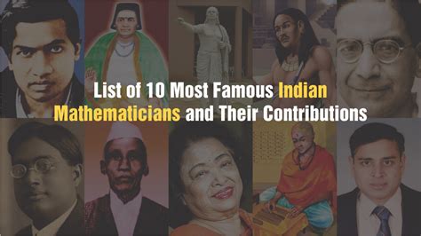 Top 10 Famous Indian Mathematicians and Their Contributions