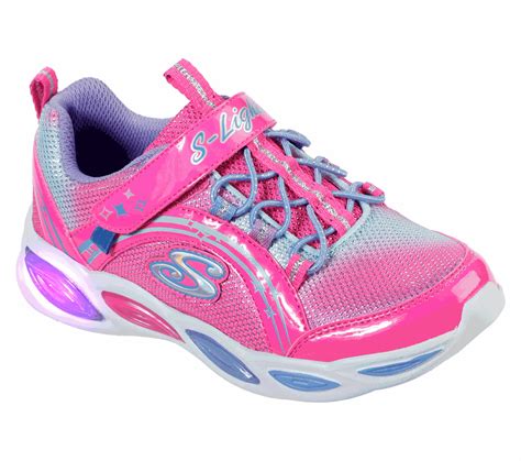 SKECHERS S-Lights Shimmer Beams Sneakers in Neon/Pink/Multi, 2