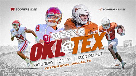 No. 12 Oklahoma Sooners vs No. 4 Texas Longhorns: How to Watch, key ...