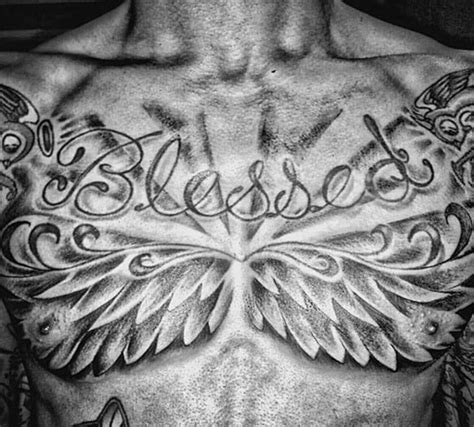 60 Blessed Tattoos For Men - Biblical Lettering Design Ideas