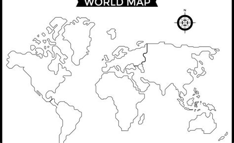 A4 Size World Map Outline World Map Printable World Map Outline Free ...