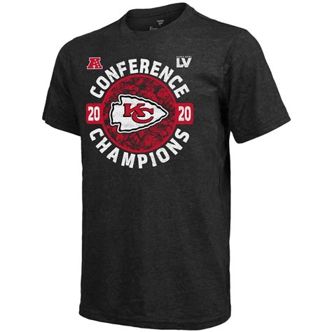 Men's Fanatics Branded Black Kansas City Chiefs 2020 AFC Champions End Zone T-Shirt