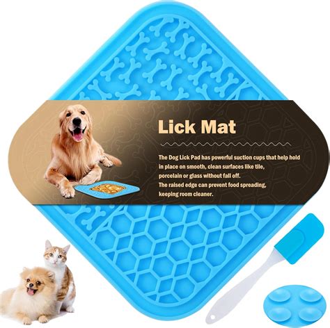 2 Pcs Licky Mats for Dogs 1 Dog Lick Mats with 1 Silicone Spatula Dog ...