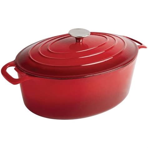 Vogue Red Oval Casserole Dish 5Ltr - GH313 - Nisbets