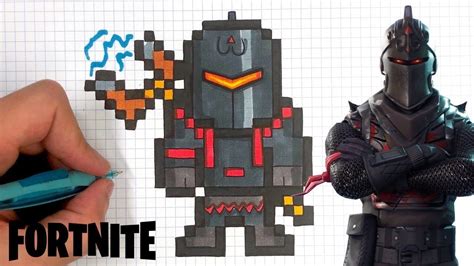 coloriage fortnite skin chevalier noir HOW TO DRAW BLACK KNIGHT PIXEL ART FORTNITE SKIN YouTube ...